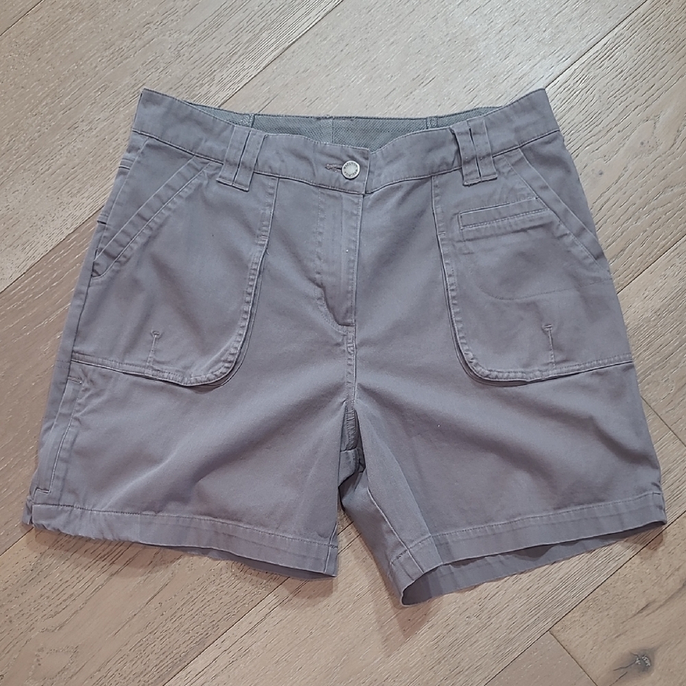 Woolrich Shorts Women's sz 8 Brown Cargo High Rise 6" Shorts